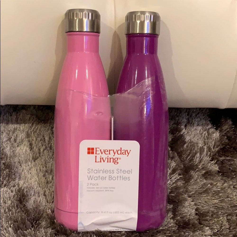 3/$33 NEW! 2-Pack Stainless steel water bottles